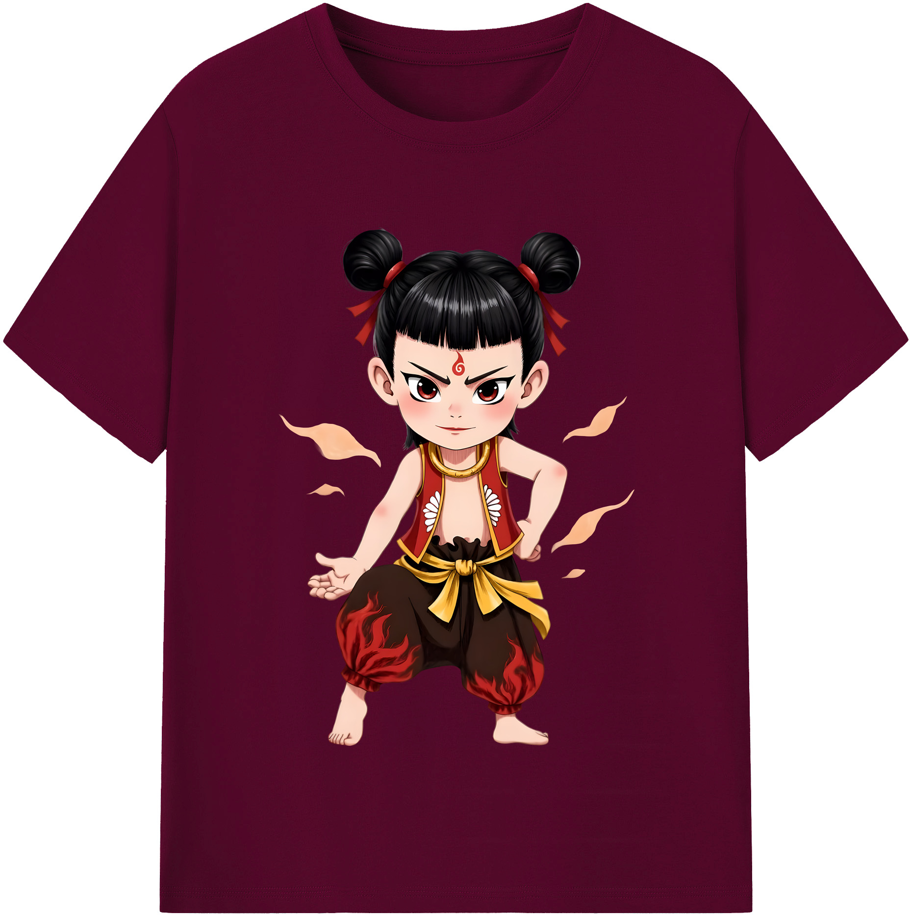（画像用） Ne Zha 2 ナタ 魔童の大暴れ レディースカジュアルプリントTシャツ（綿100％）